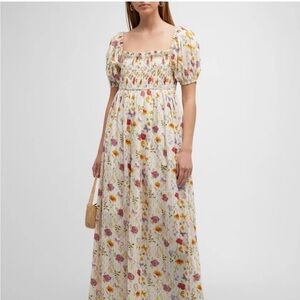 Eddy Aurora Puff Sleeve Maxi Dress Cream